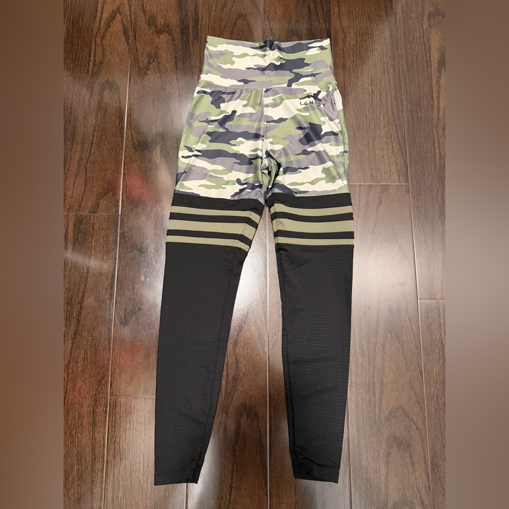 Camo and Black Kids Leggings